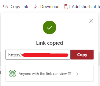 SharePoint Online Permission - Copy link.PNG